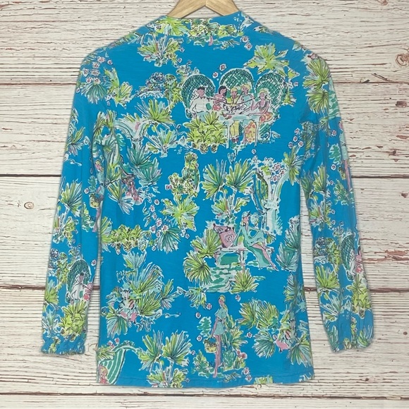 Lilly Pulitzer Joycee Top in Jungle Glam Toile Sz XS - Picture 7 of 12